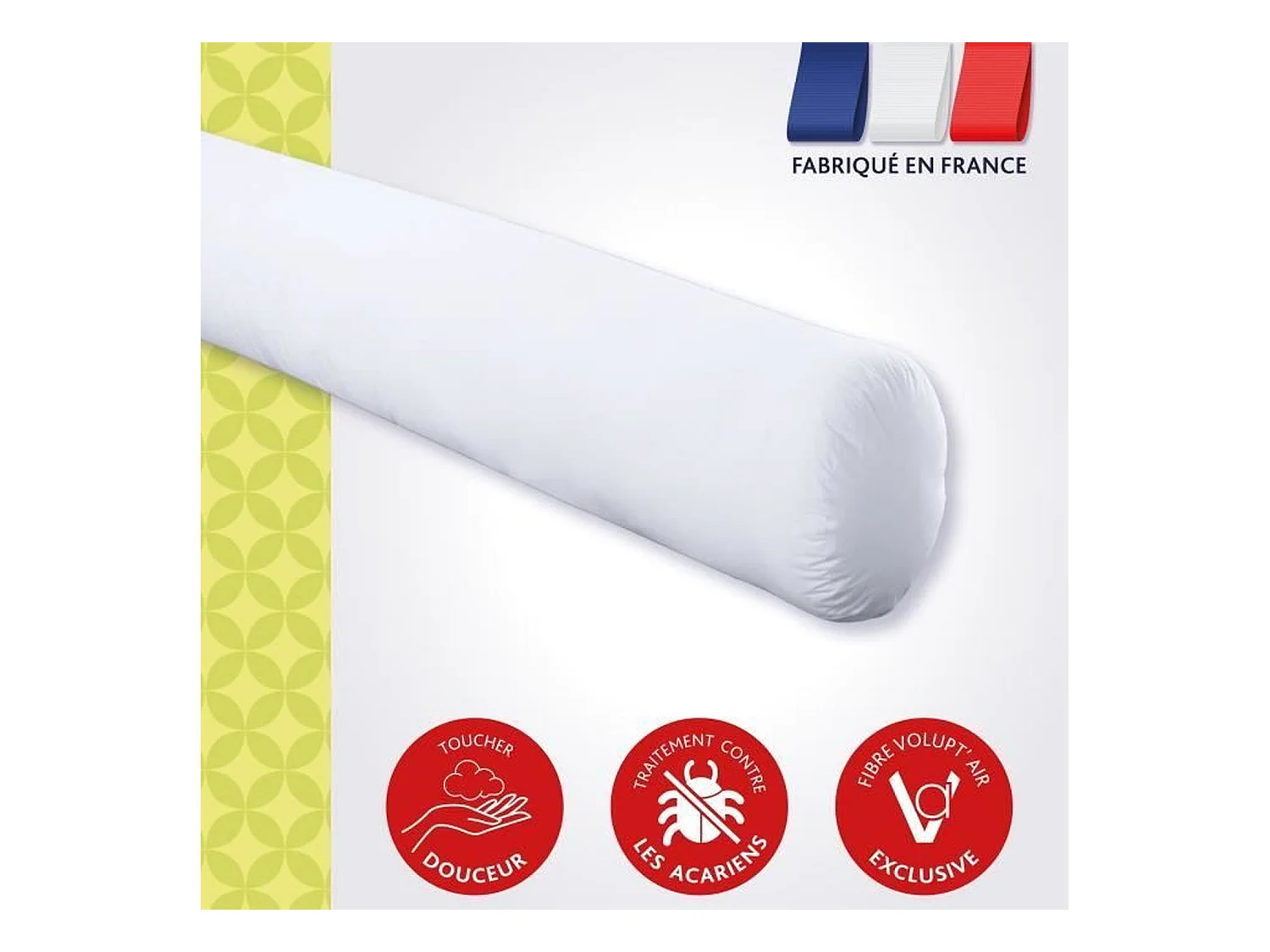 Traversin VANCOUVER 90 cm - anti-acariens - 100% Polyester