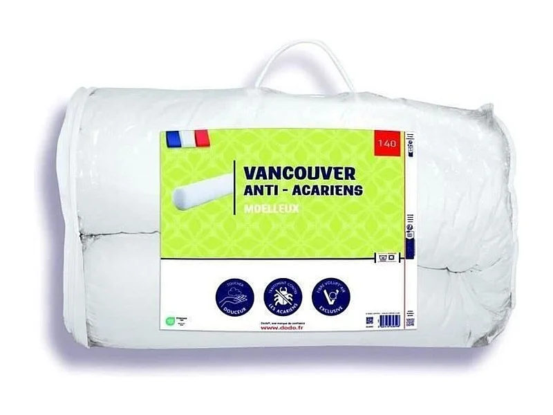 Travesseiro VANCOUVER 140 cm Antiácaros Poliéster Toque Pele de Pêssego