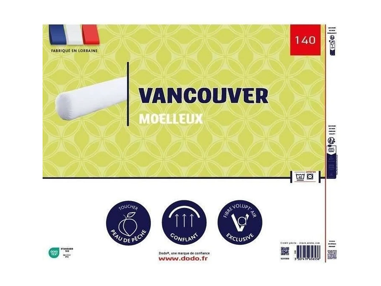 Nackenrolle VANCOUVER 140 cm – 100 % Polyester