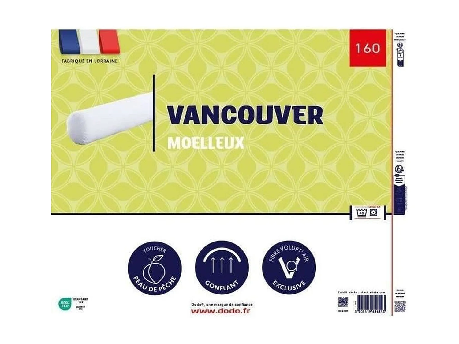 Nackenrolle VANCOUVER 160 cm – 100 % Polyester