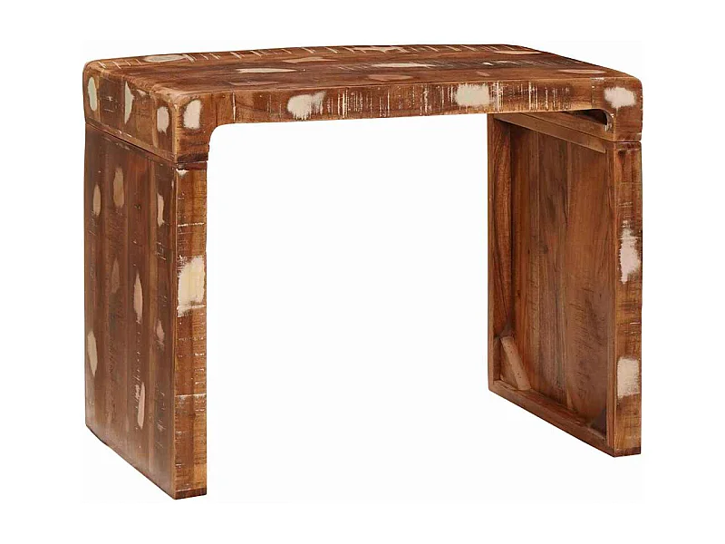 Mesa Auxiliar 60 x 35 x 45 cm madera maciza reciclada