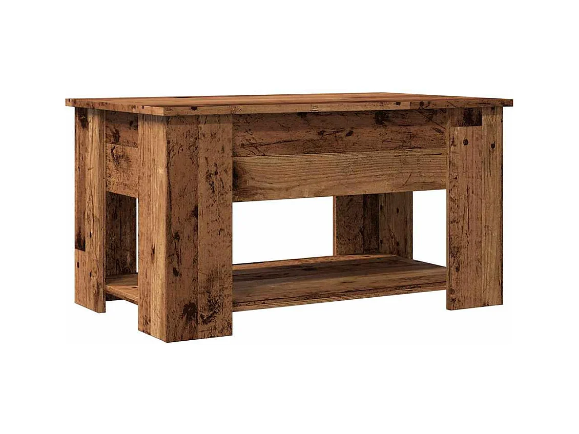 Mesa de centro madera de ingeniería madera antigua 79x49x41 cm