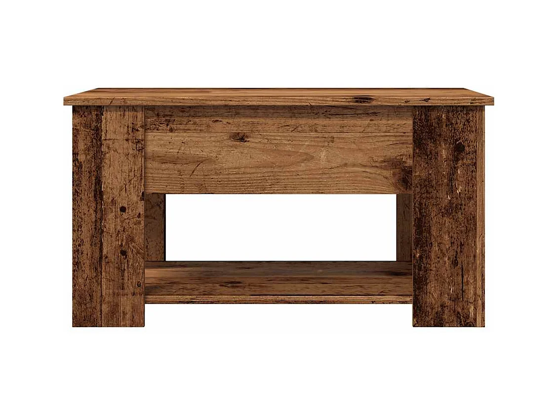 Mesa de centro madera de ingeniería madera antigua 79x49x41 cm