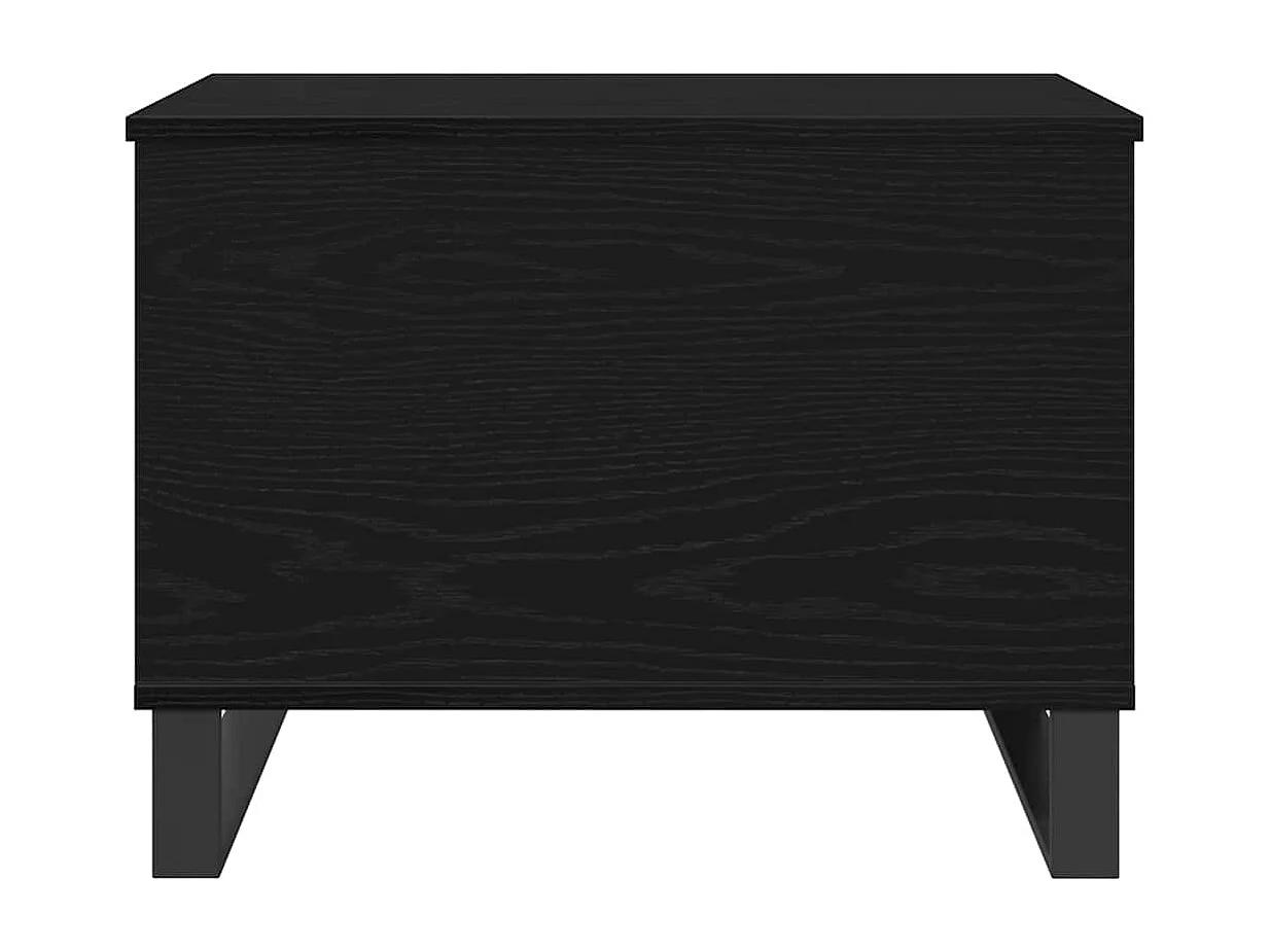 Salontafel Zwart eiken 60 x 44.5 x 45 cm Bewerkt hout