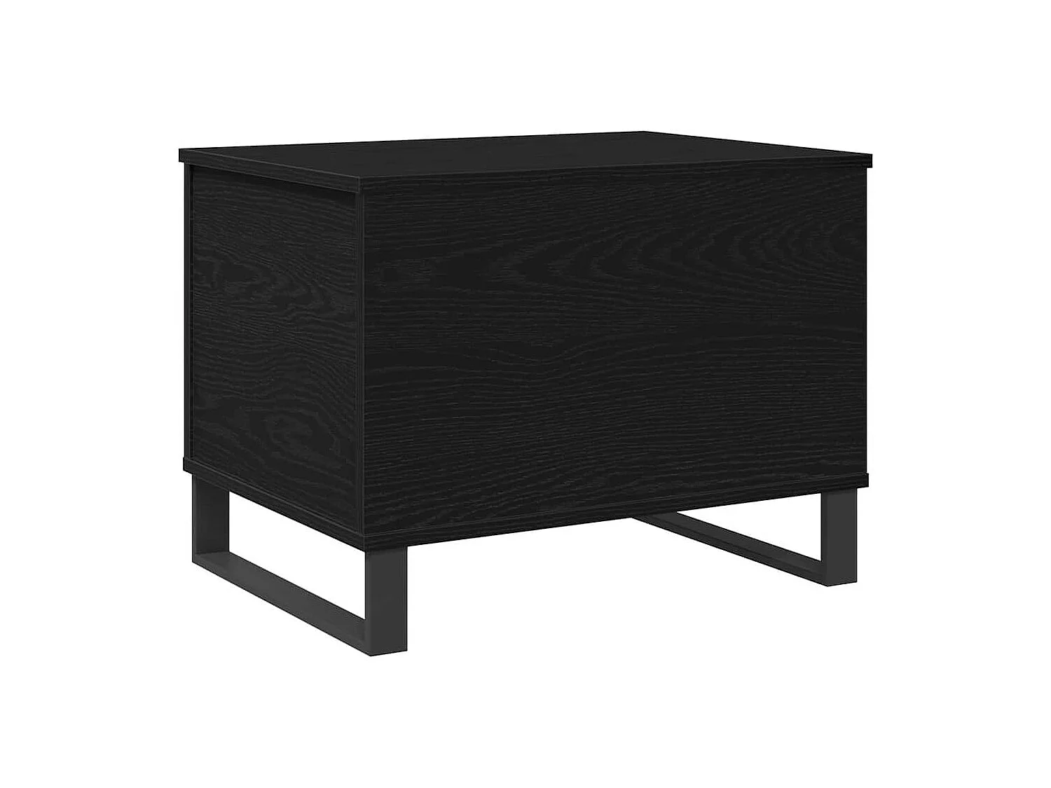 Salontafel Zwart eiken 60 x 44.5 x 45 cm Bewerkt hout