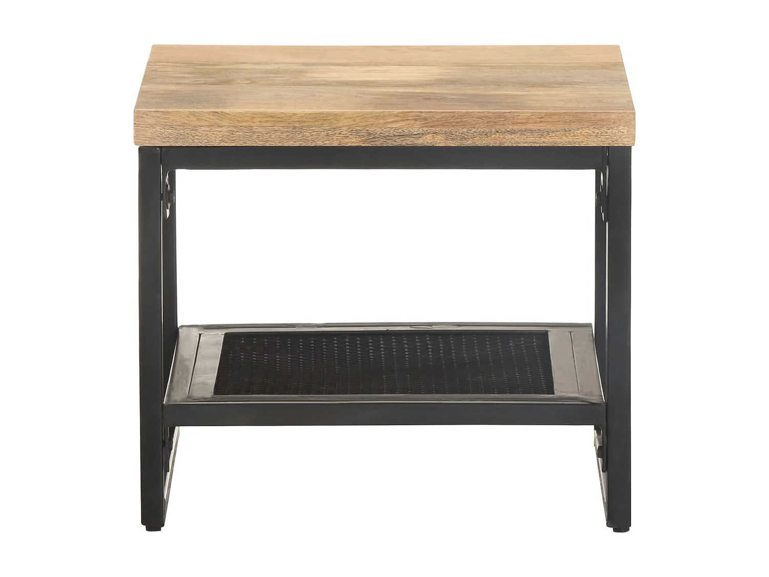 Mesa auxiliar de madera maciza de mango 40x40x35 cm