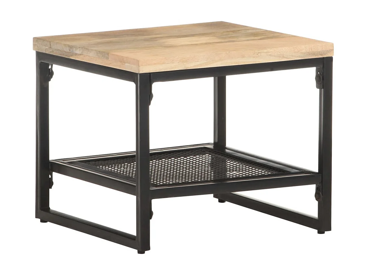 Mesa auxiliar de madera maciza de mango 40x40x35 cm