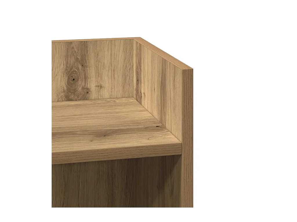 Table d'appoint avec étagère chêne artisanal 25,5x27x60 cm