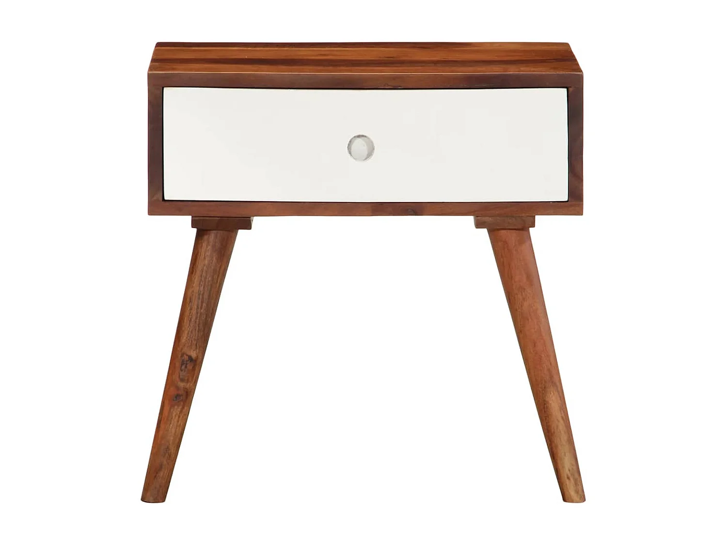 Mesa auxiliar madera maciza acacia 45x30x45 cm