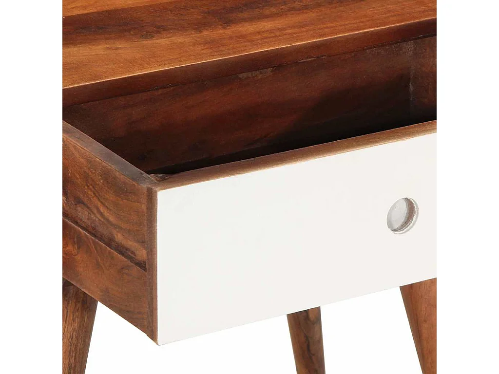 Mesa auxiliar madera maciza acacia 45x30x45 cm