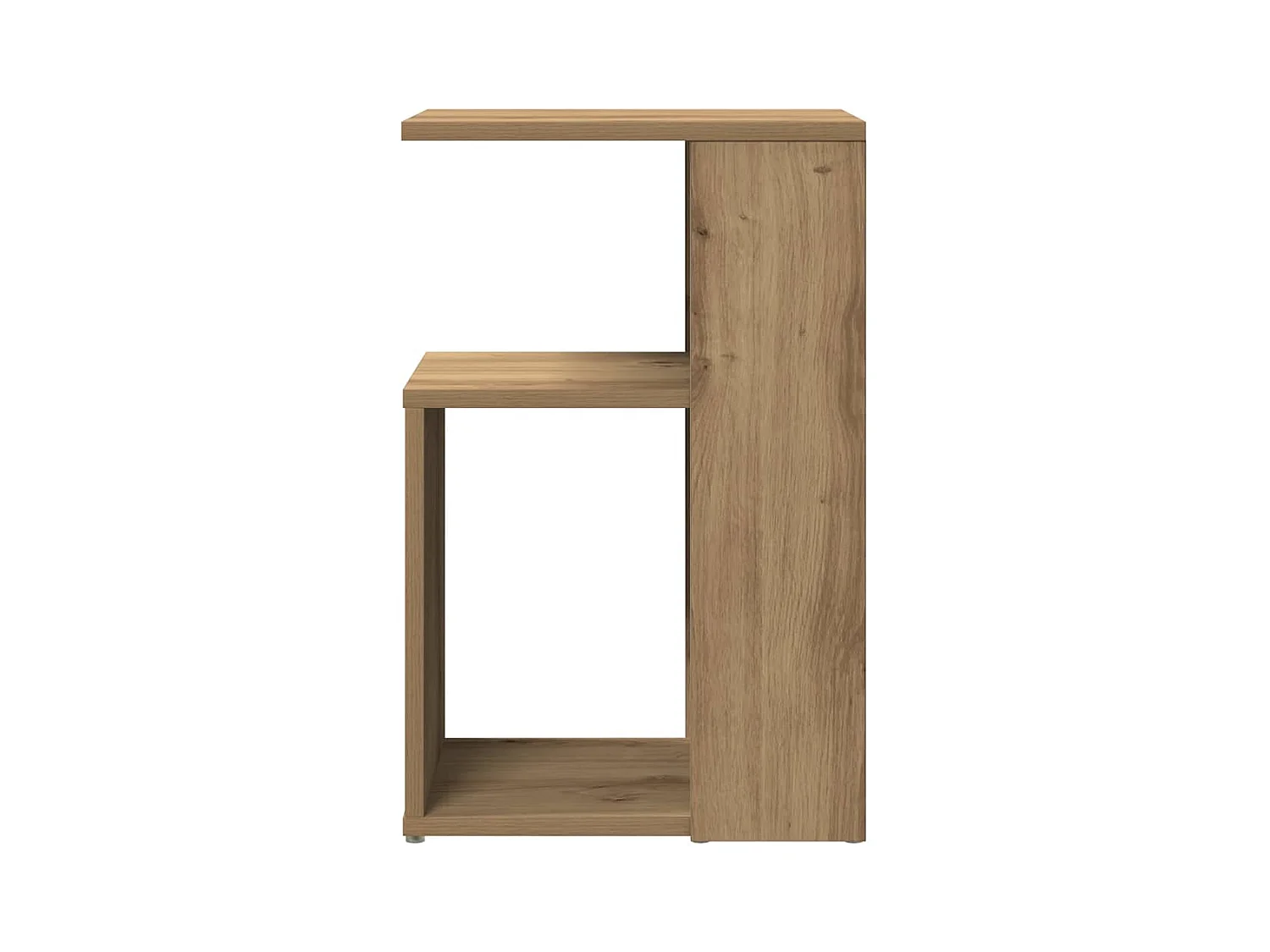 Table d'appoint chêne artisanal 36x30x56 cm bois d'ingénierie