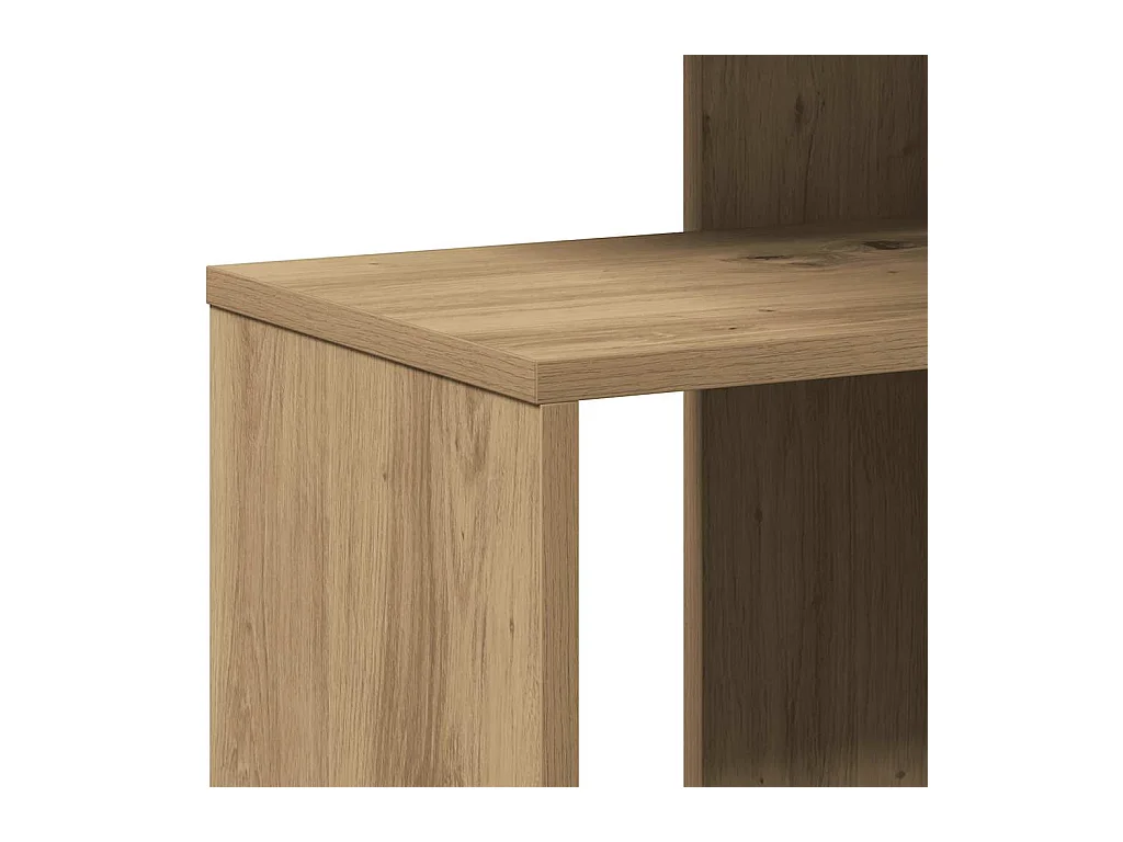 Table d'appoint chêne artisanal 36x30x56 cm bois d'ingénierie