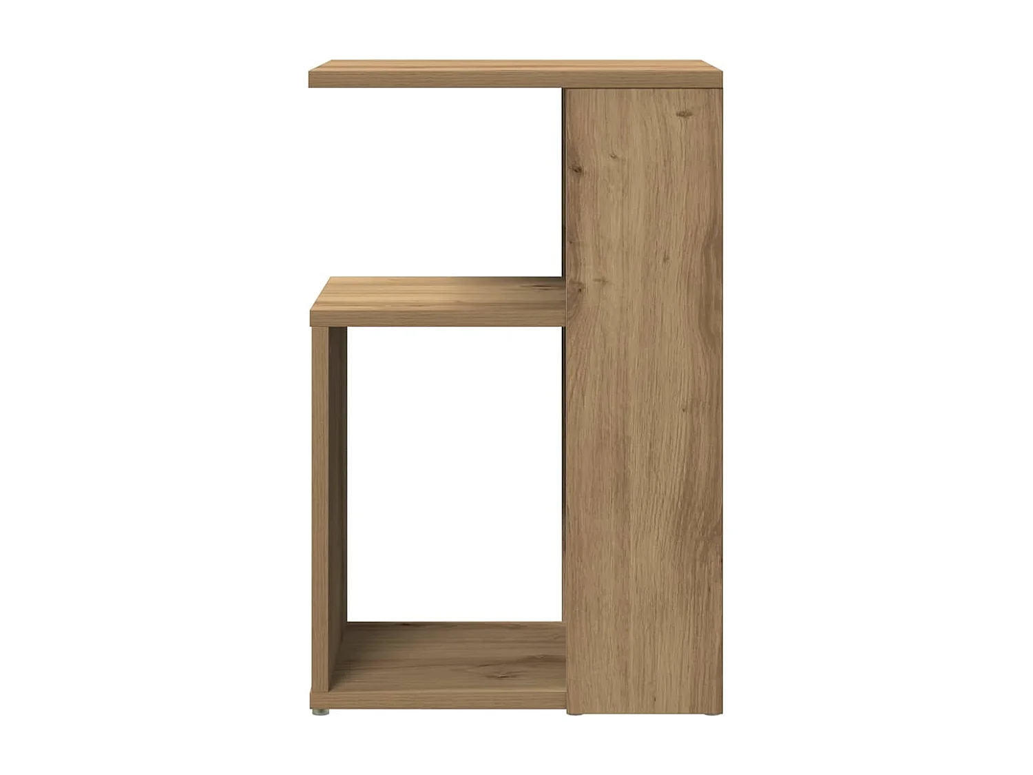 Table d'appoint chêne artisanal 36x30x56 cm bois d'ingénierie