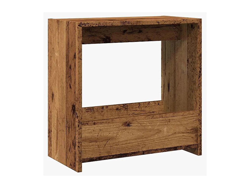 Table d'appoint vieux bois 50x26x50 cm bois d'ingénierie