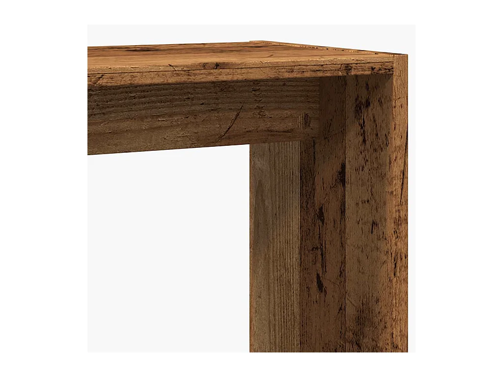 Table d'appoint vieux bois 50x26x50 cm bois d'ingénierie
