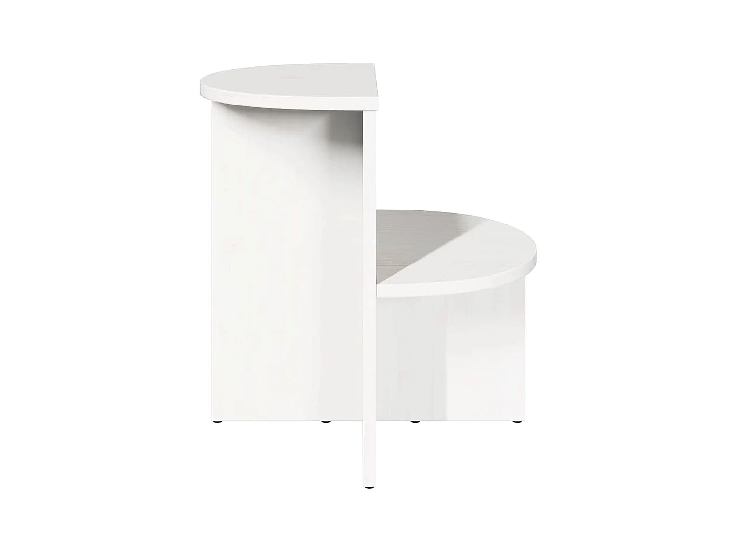 Table d'appoint Blanc 50 x 40 x 50 cm Bois massif en pin