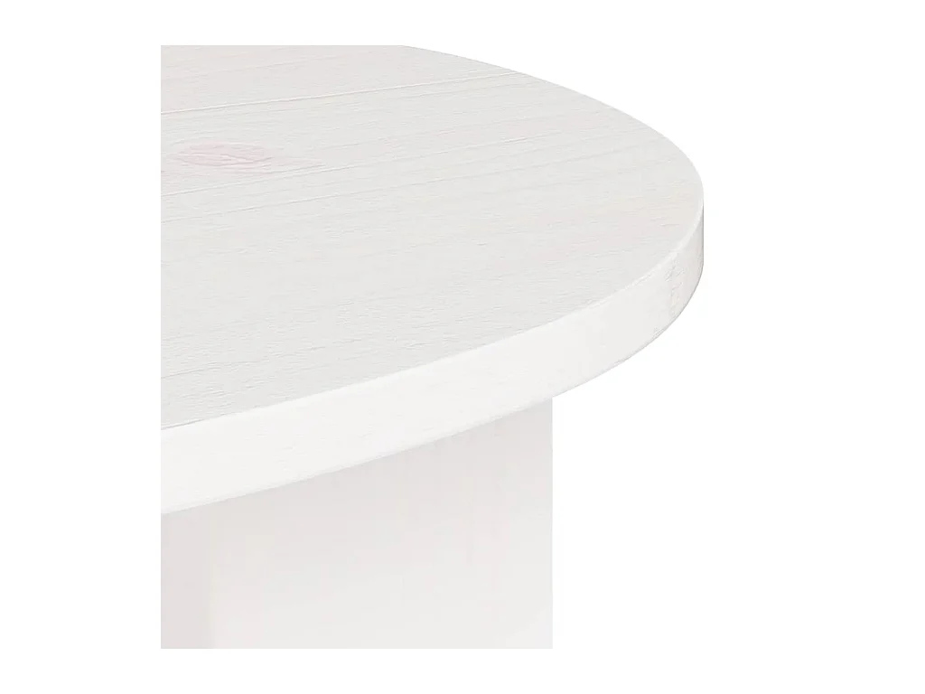 Table d'appoint Blanc 50 x 40 x 50 cm Bois massif en pin