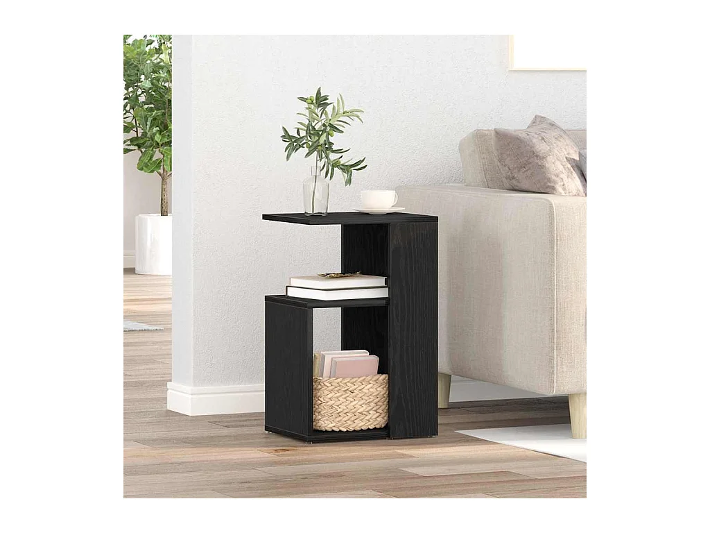 Table d'appoint Chêne noir 36 x 30 x 56 cm Bois d'ingénierie