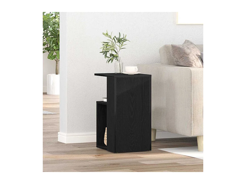 Table d'appoint Chêne noir 36 x 30 x 56 cm Bois d'ingénierie