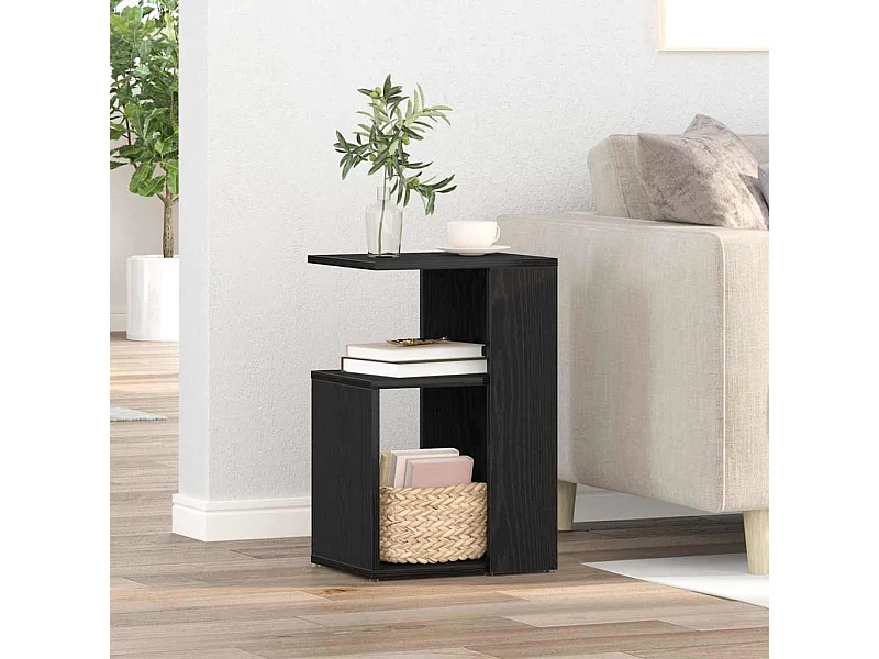 Table d'appoint Chêne noir 36 x 30 x 56 cm Bois d'ingénierie