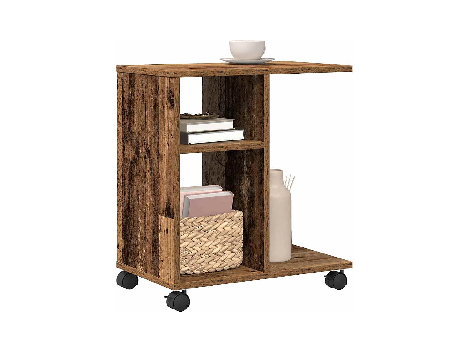 Table d'appoint Bois ancien 50 x 30 x 55 cm Bois d'ingénierie