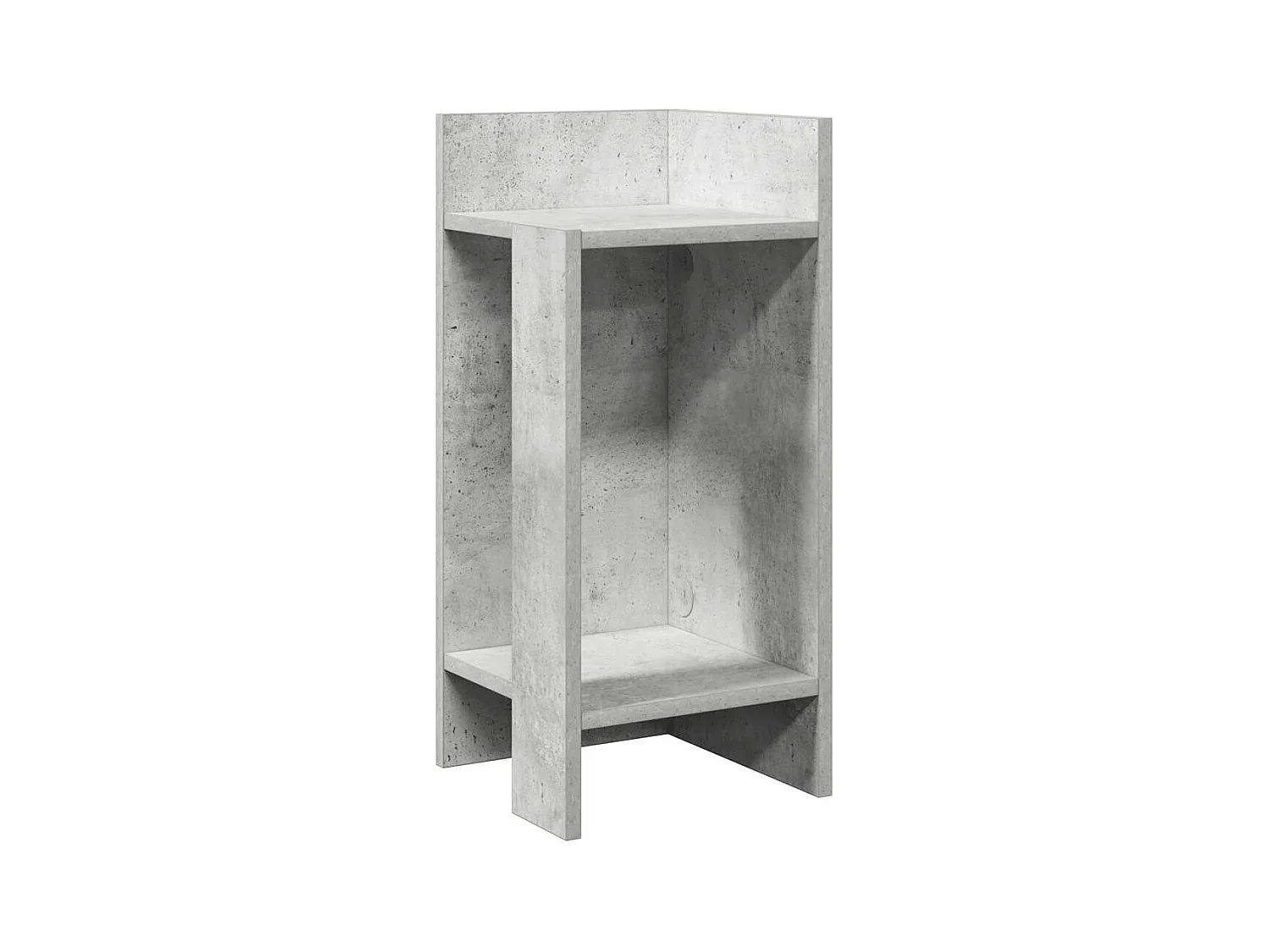 Table d'appoint avec étagère gris béton 25,5x27x60 cm