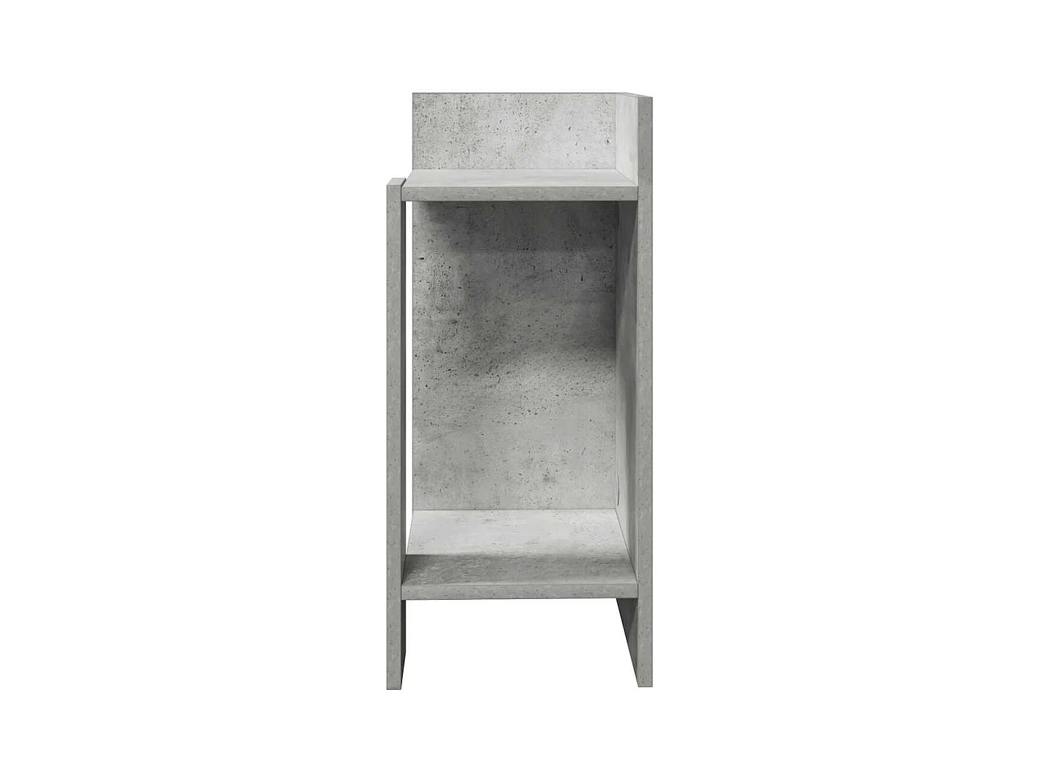 Table d'appoint avec étagère gris béton 25,5x27x60 cm