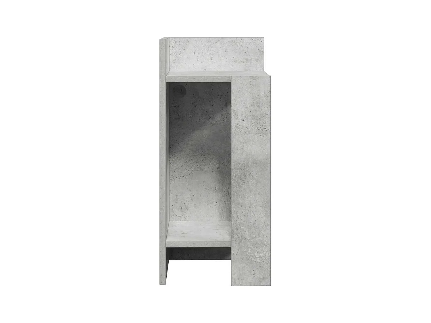 Table d'appoint avec étagère gris béton 25,5x27x60 cm