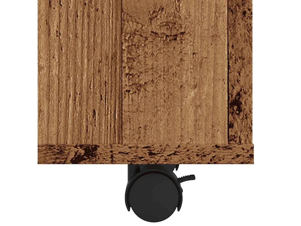 Mesa auxiliar de madera contrachapada envejecida 70x35x55 cm