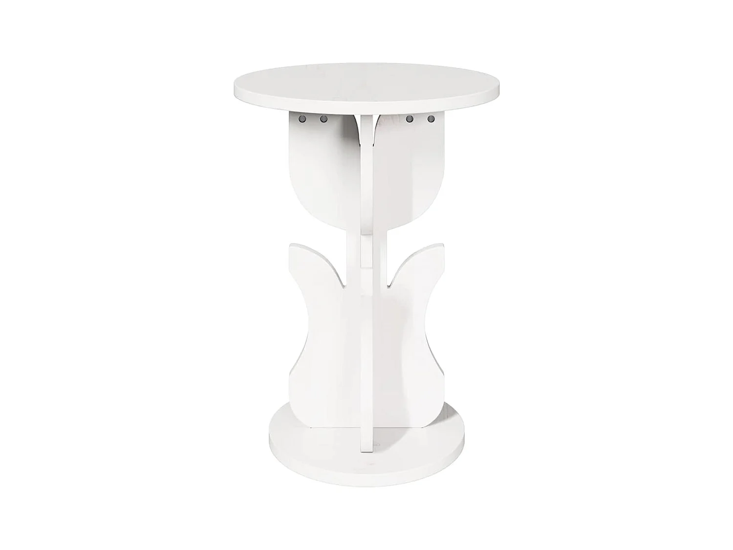 Table d'appoint Blanc 39.5 x 39.5 x 53.5 cm Bois massif en pin