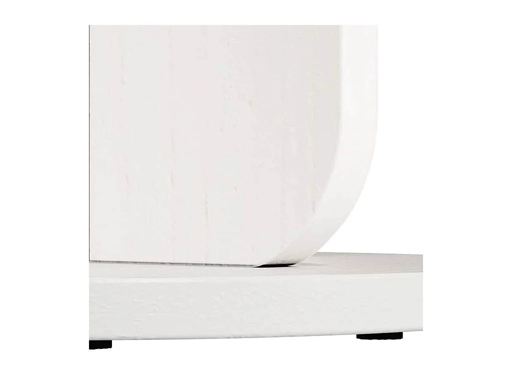 Table d'appoint Blanc 39.5 x 39.5 x 53.5 cm Bois massif en pin