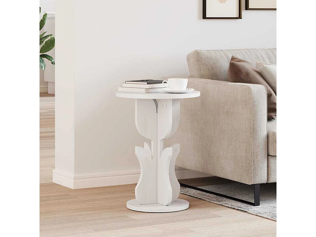 Mesa Lateral Branco 39.5 x 39.5 x 53.5 cm