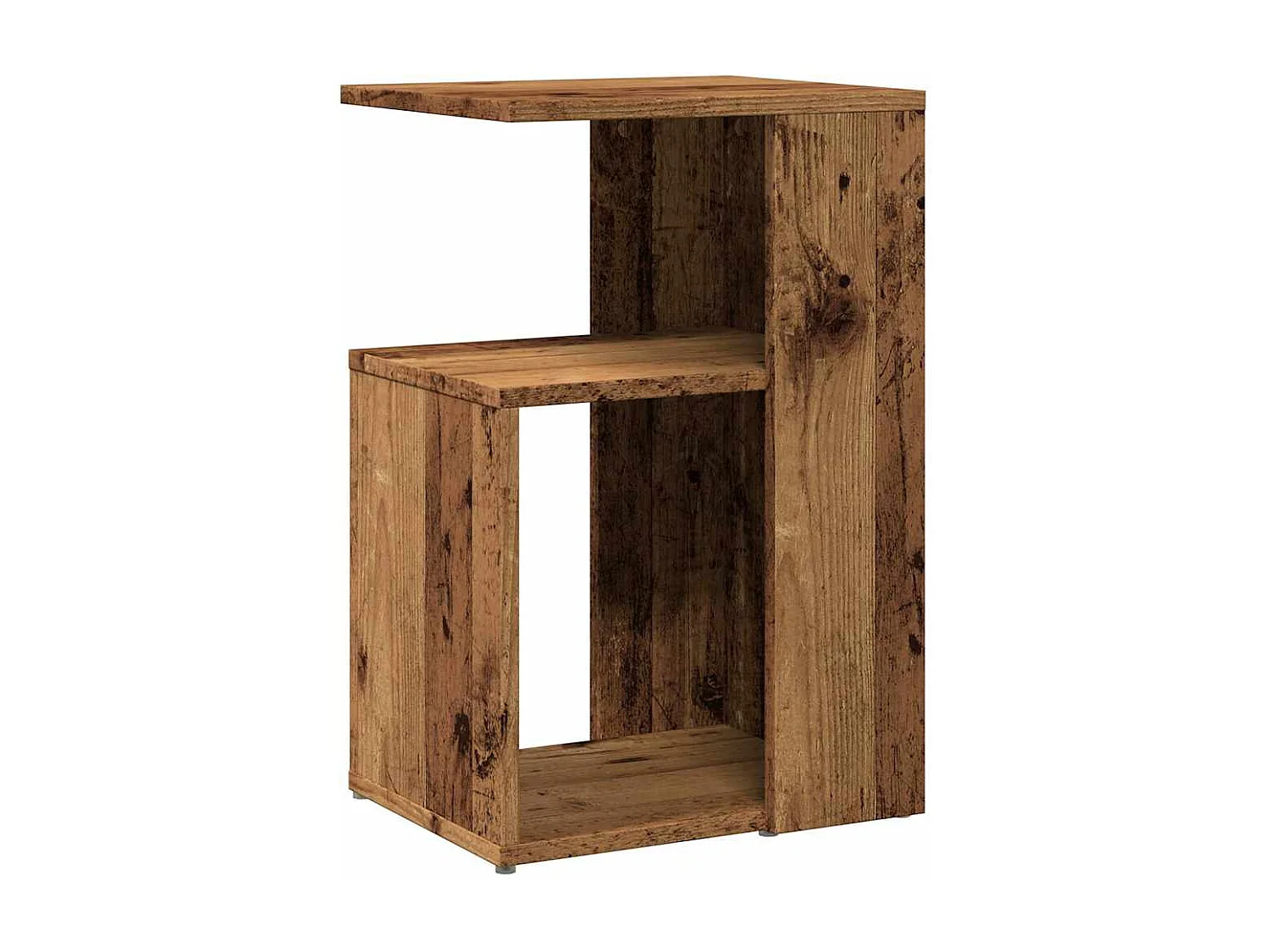 Table d'appoint vieux bois 36x30x56 cm bois d'ingénierie