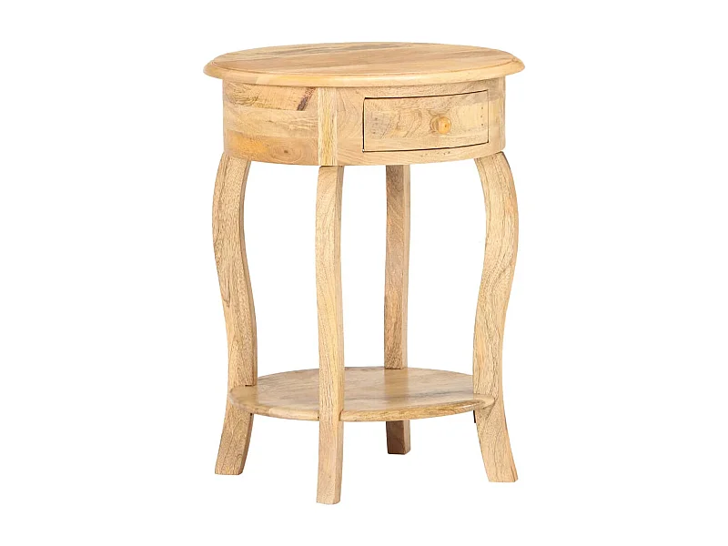 Mesa de apoio 37x37x61 cm madeira de mangueira maciça