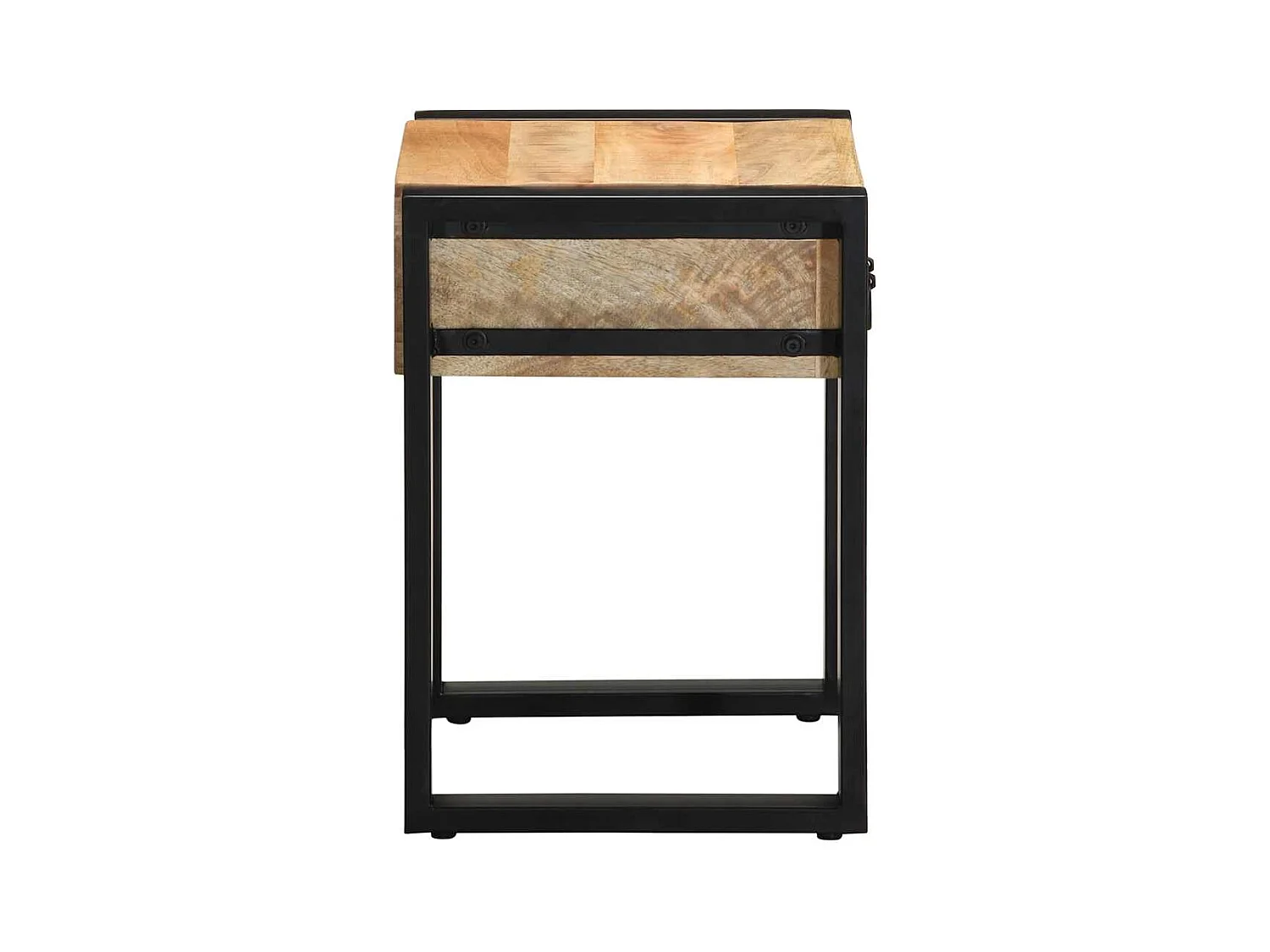 Table d'appoint 35x35x50 cm bois massif de manguier brut