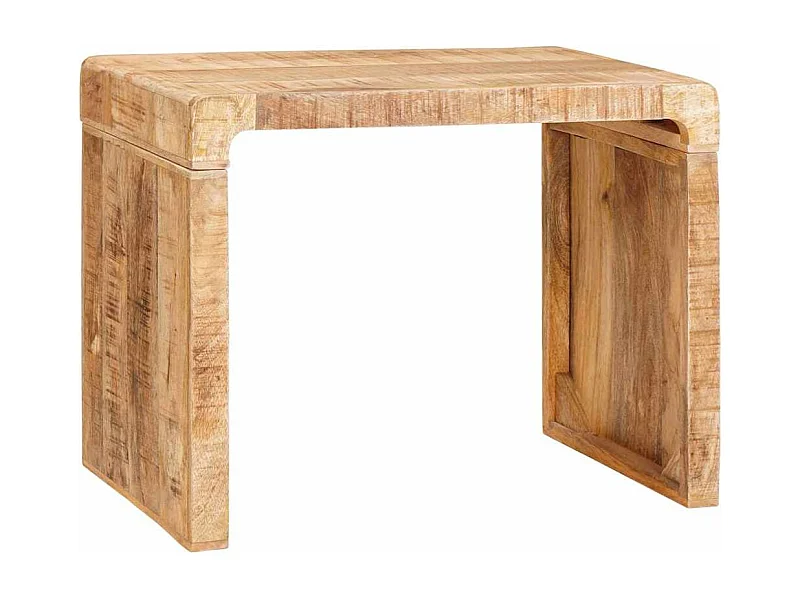 Table d'appoint Marron 60 x 35 x 45 cm bois de manguier massif