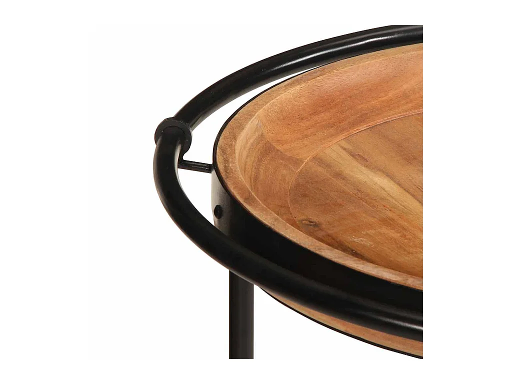 Table d'appoint Ø55x60 cm bois massif d'acacia