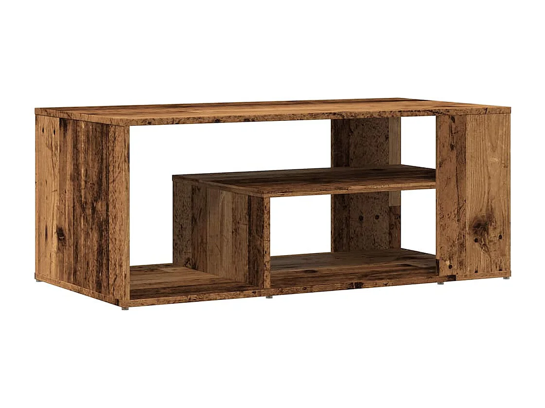 Salontafel 100x50x40 cm bewerkt hout oud houtkleurig
