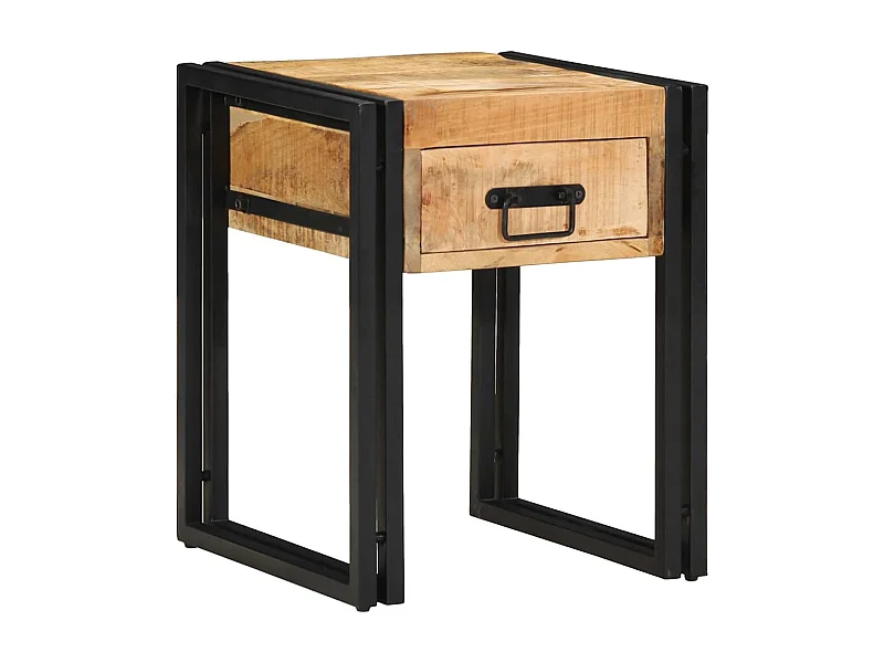 Mesa auxiliar 40 x 40 x 50 cm Madera de mango sólido y metal
