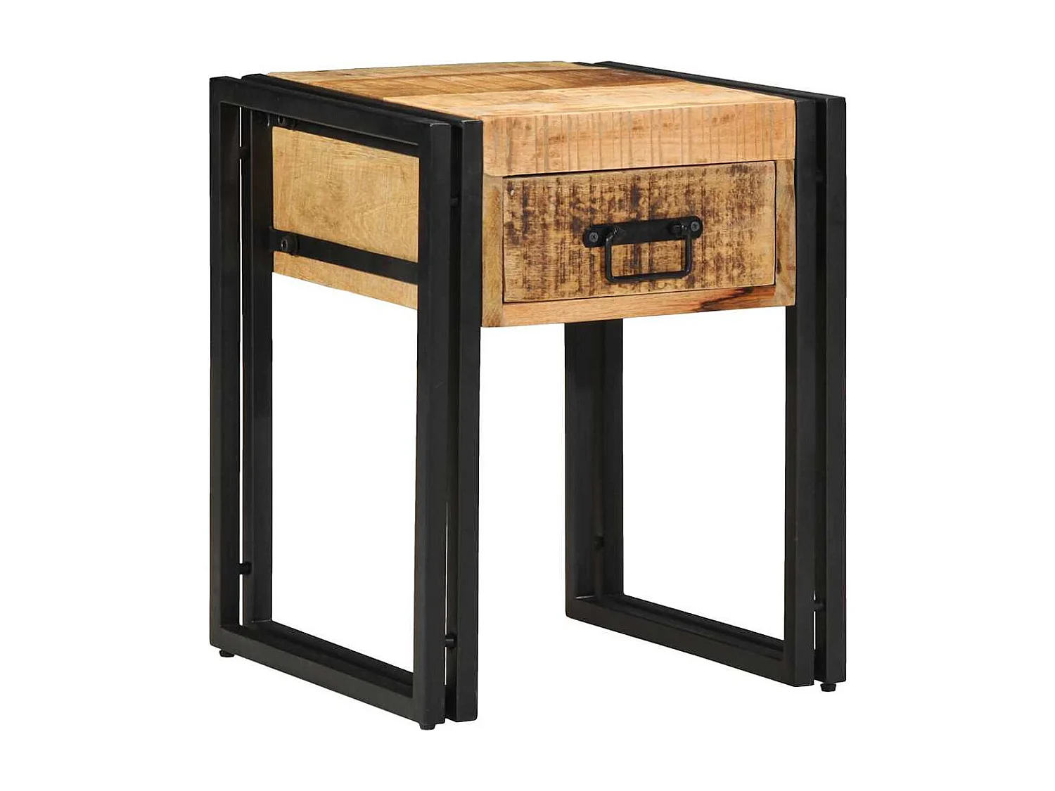 Mesa auxiliar 40 x 40 x 50 cm Madera de mango sólido y metal