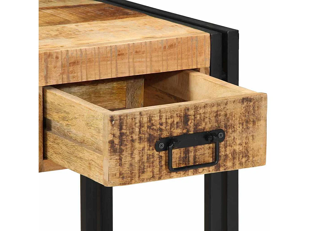 Mesa auxiliar 40 x 40 x 50 cm Madera de mango sólido y metal