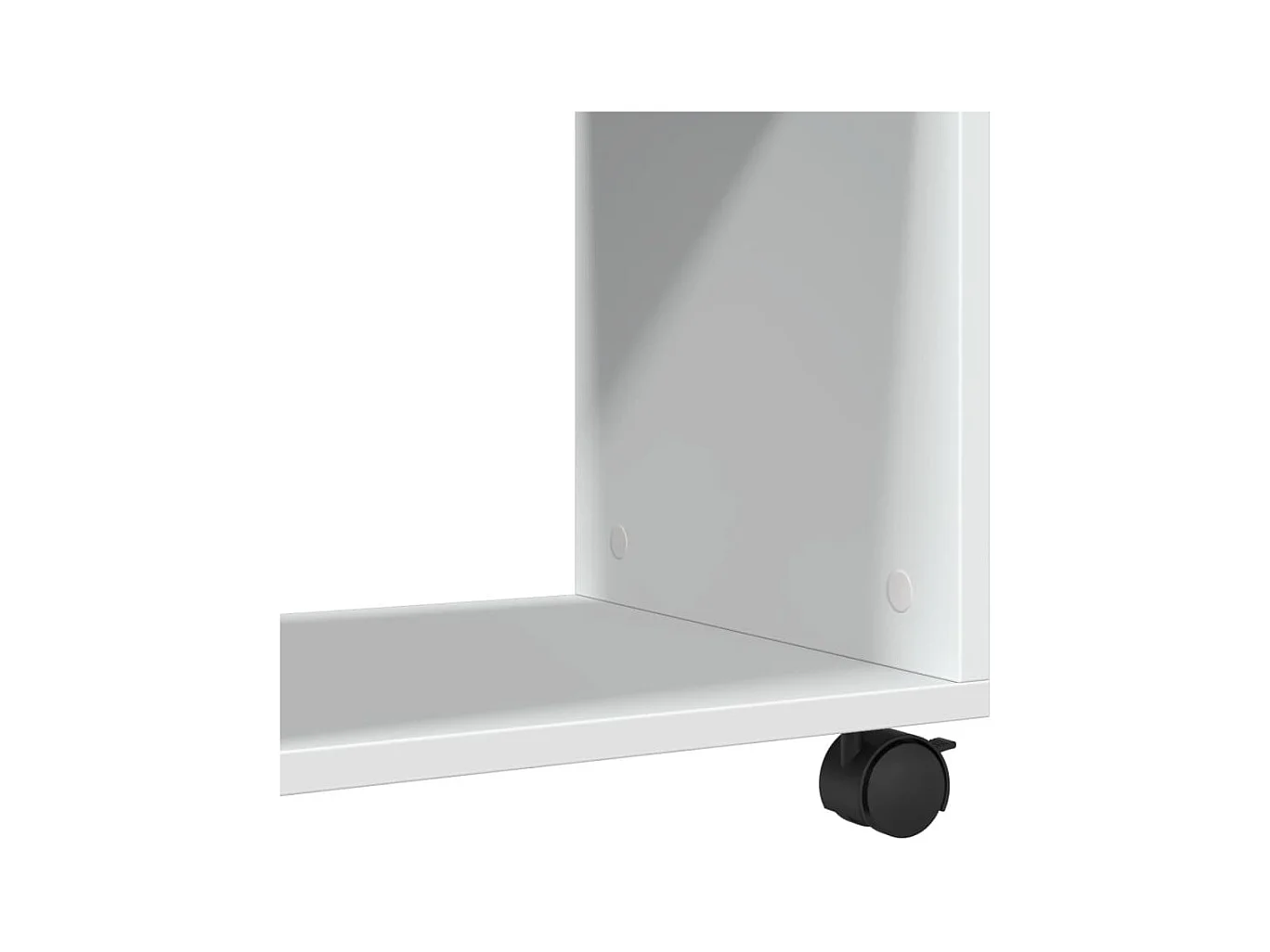 Table d'appoint avec roues blanc 70x35x60 cm bois d'ingénierie