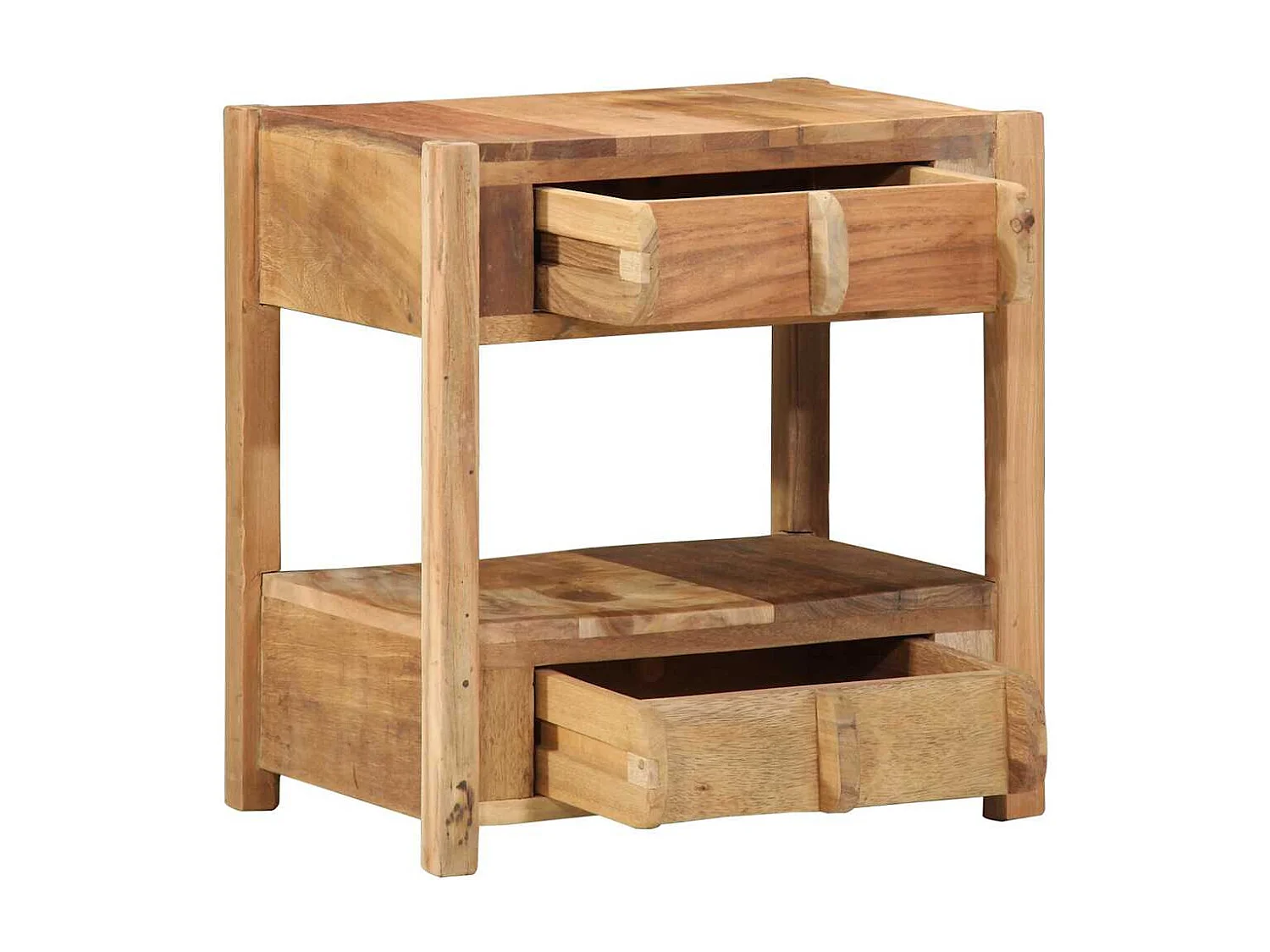 Mesa lateral Marrón 43 x 32 x 46 cm Madera maciza recuperada