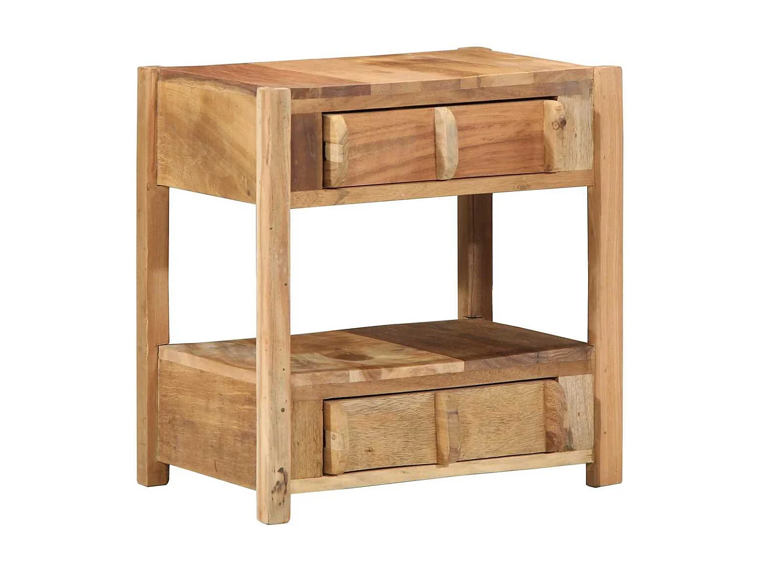 Mesa lateral Marrón 43 x 32 x 46 cm Madera maciza recuperada