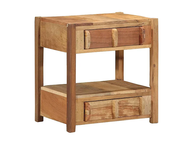 Mesa lateral Marrón 43 x 32 x 46 cm Madera maciza recuperada