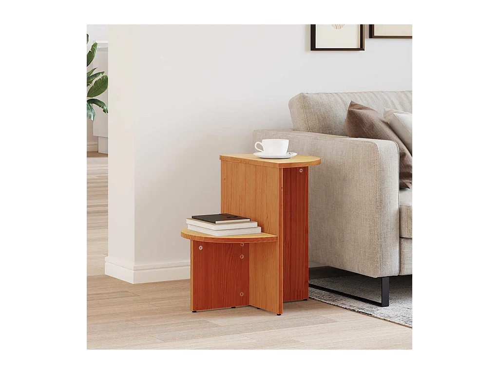 Table d'appoint Marron cire 50 x 40 x 50 cm Bois massif en pin