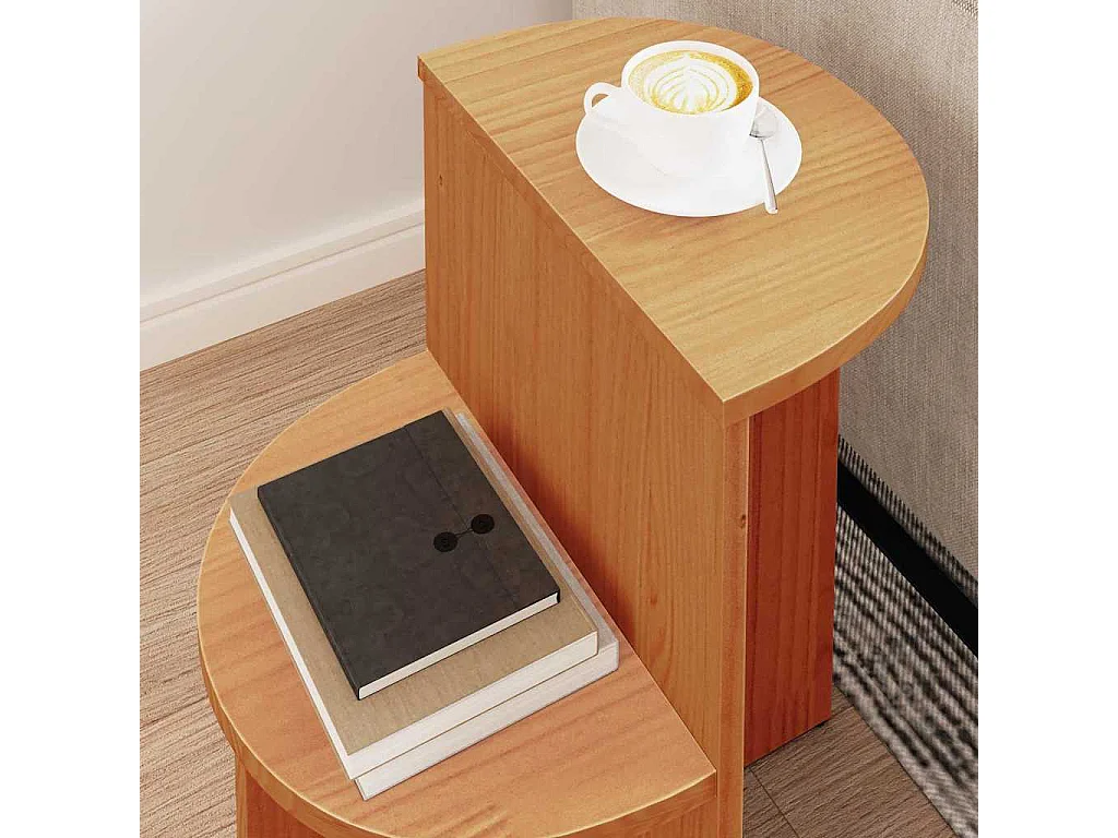 Table d'appoint Marron cire 50 x 40 x 50 cm Bois massif en pin