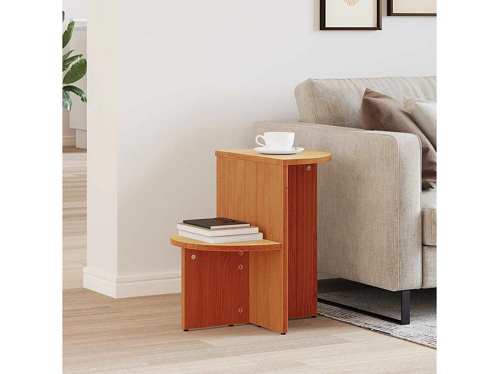 Table d'appoint Marron cire 50 x 40 x 50 cm Bois massif en pin