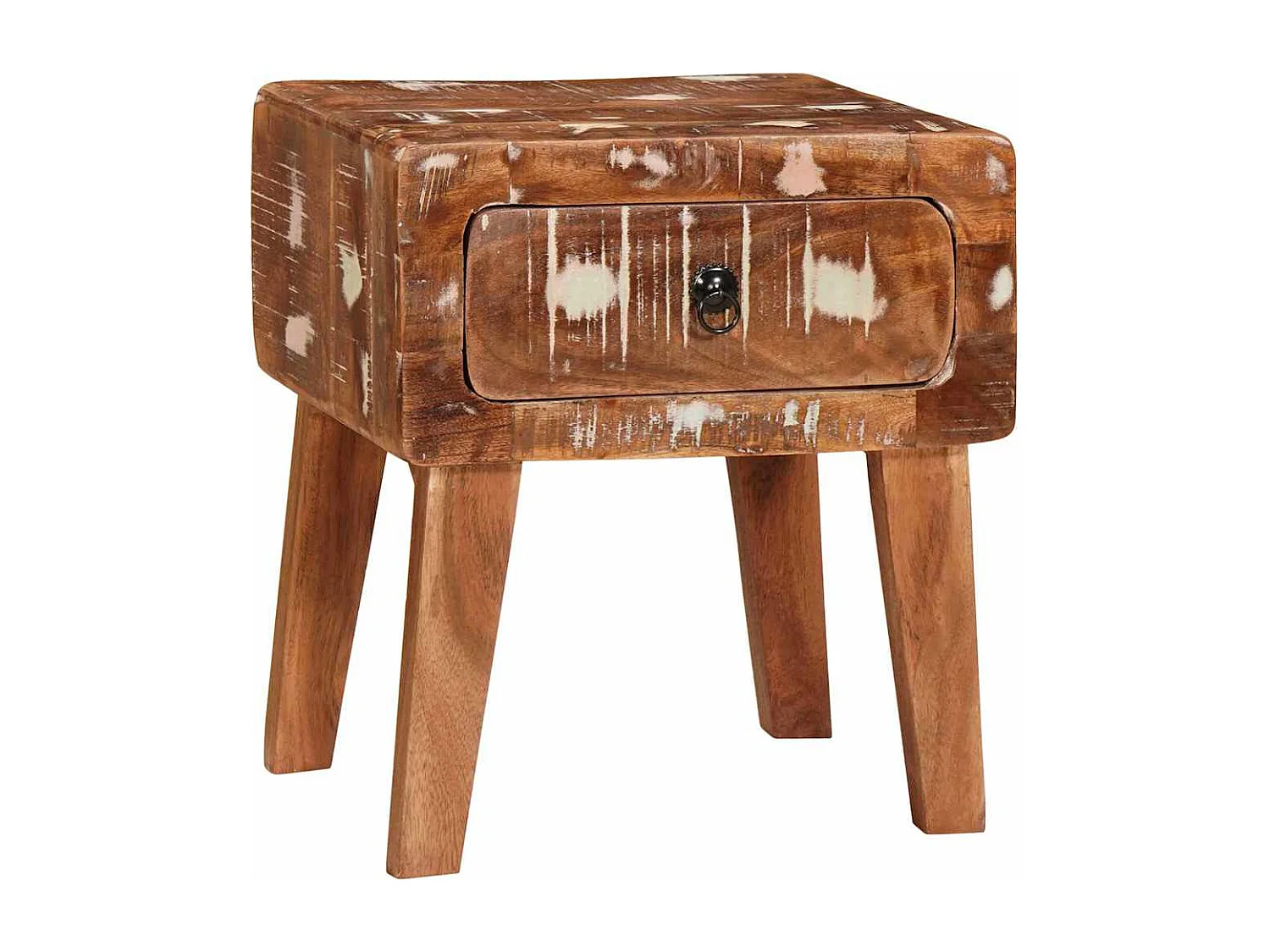 Mesas auxiliares con cajón Multicolor madera maciza reciclada