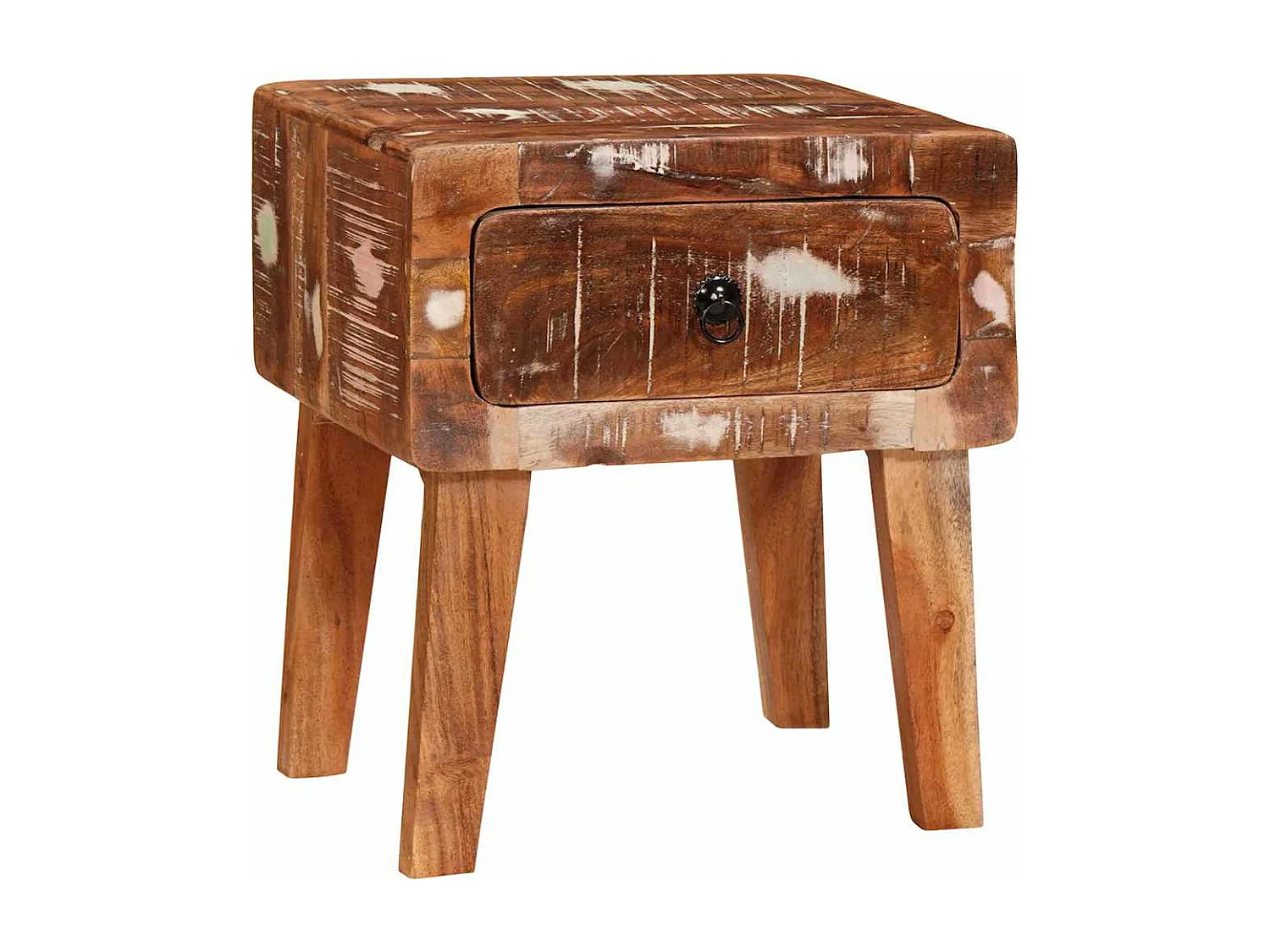 Mesas auxiliares con cajón Multicolor madera maciza reciclada